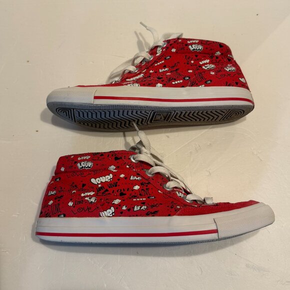 NIKE CHUKKA RED LOVE Womens Size 6.5 VALENTINES HEARTS (487330-600) Rare Retro - Picture 4 of 13